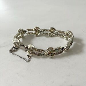 Elegant Silver Bracelet with Crystal Accents